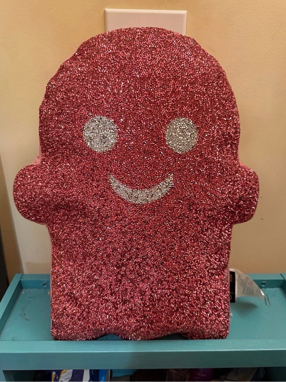 Large Glitter Smile Decorative Accent Figure - Pink-New!